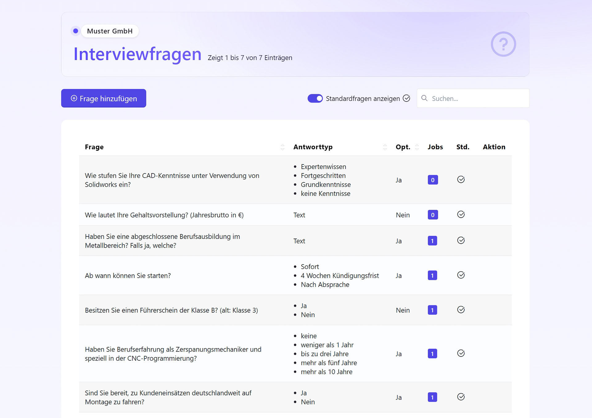 Produkt-Screenshot augsburg.jobs: Interviewfragen